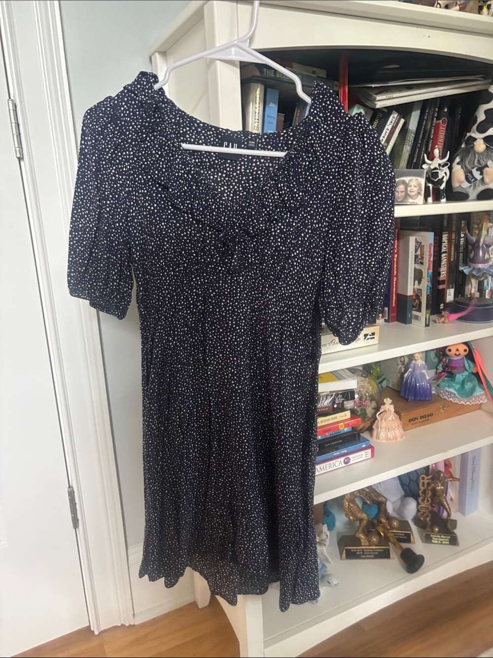 GAP Navy Blue Dress with White Dot Print